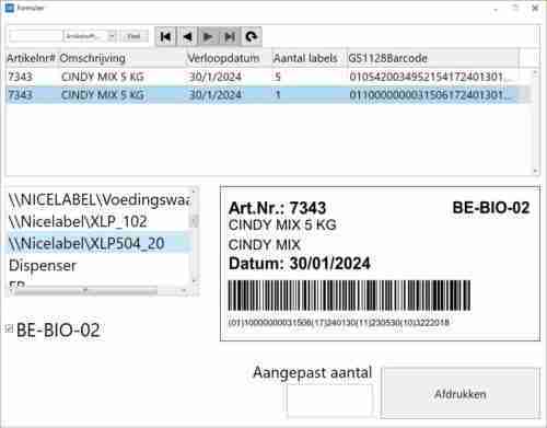 Novexx ALX Print & Apply systeem omdoos-etikettering bij Allnuts